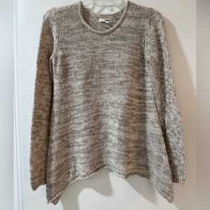 Sonoma Marled Cream & Brown Crewneck Sweater
